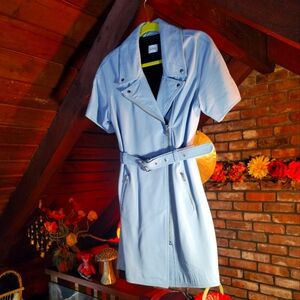 $720 LINI Women's Light Blue Margeaux Belted Dress pre-owned